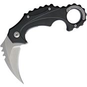 Brous M001S Enforcer Linerlock Black Steel Blade Knife with Black Polymer Handle