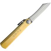 Higonokami O01RS SK Folder Brass Red Sheath Knife with Brass Handle