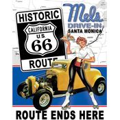 Tin Signs 2289 12 1/2" x 16 Inch Mels Diner Route 66 Sign