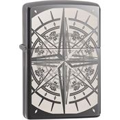Zippo 11761 Compass Lighter with Black Ice Finish