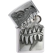 Zippo 28969 Fire Breathing Dragon Lighter with Brushed Chrome Construction