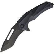 Brous M003A Reloader Acid Wash Linerlock Knife Black Handles