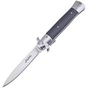 Frost ISM001G10 Italian Stiletto Milano Folding Knife Black Handles