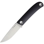 Manly 009 Patriot CPM154 Satin Fixed Blade Knife Black Handles