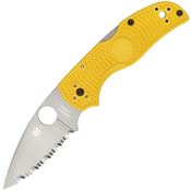 Spyderco 41SYL5 Native 5 Salt Lockback Knife Yellow Handles