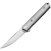 Boker 01BO267 Kwaiken Mini Linerlock Titan Knife with Gray Titanium Handle
