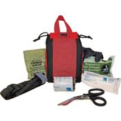 Elite First Aid Kits 144R Red Patrol Trauma Kit Level 1 Red with Nylon Construction