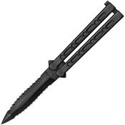 Cold Steel 92EAA FGX Balisong Serrated Black Knife Black Handles