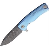 Lion Steel ROKDDBL Rok Stonewash Knife Blue Handles