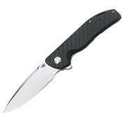 Bestech T1904A1 Bison Framelock Knife Black Carbon Fiber Handles