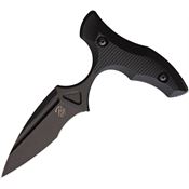 Bastinelli 219 MANAIA Push Dagger Fixed Blade Knife Black Handles