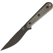 Bastinelli Creations 222 SILENCE SLIM Fixed Blade Knife OD Green Handles