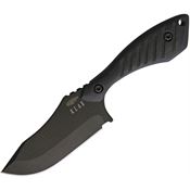 Darrel Ralph Knives 059 Large Klax Black Fixed Blade Knife Black Handles