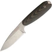 Bradford Knives 35S109 Guardian 3.5 Stonwash Fixed Blade Knife Camo Linen Handles