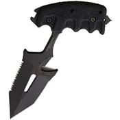 Extrema Ratio Knives 0494BLK Sere 2 Push Dagger Serrated Fixed Blade Knife Black Handles