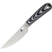 Spyderco FB46GP Bow River Satin Fixed Blade Knife Black/ White Handles