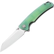 Bestech Knives G21B1 Texel Stonewashed Linerlock Knife Transparent Handles