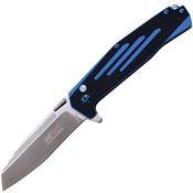 MTech Knives EFDR034BL Button Lock Knife Black/Blue Handles