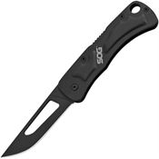 SOG Knives CE1012CP Centi II Black Lockback Knife Black Handles