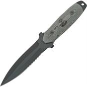 TOPS 3010 Rangers Edge Carbon Fixed Blade Knife Black Handles