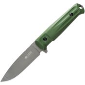 Kizlyar 0028 Sturm Stonewash Fixed Blade Knife Green Handles