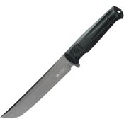 Kizlyar 0219 Senpai Stonewash Fixed Blade Knife Black Handles