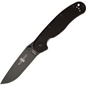 Ontario 8846 RAT-1 Black Linerlock Knife Black Handles