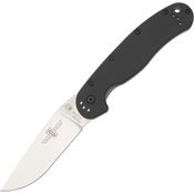 Ontario 8848 RAT-1 Black Part Serrated Linerlock Knife Black Handles