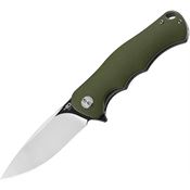 Bestech G22B2 Bobcat Black Stonewashed Linerlock Knife Green Handles