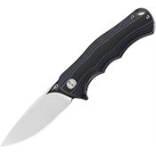 Bestech G22D2 Bobcat Black Stonewashed Linerlock Knife Black/Blue Handles
