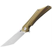 Bestech T1911C Kamoza Framelock Knife Gold Handles