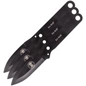 Ka-Bar 1121 KA1121 Black Fixed Blade Throwing Knife Set