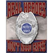Tin Signs 1780 Real Heroes Police