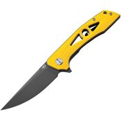 Bestech G23C EYE OF RA Linerlock Knife Yellow Handles