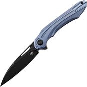 Bestech T2001C WIBRA Black Framelock Knife Blue Handles