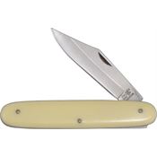 Frost 15021IV Novelty Satin Folding Knife Ivory Handles