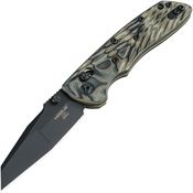 Hogue 24268 Deka ABLE Lock Black Cerakote Folding Knife Green Handles