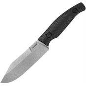 Kershaw 1083 Camp 5 Stonewash Fixed Blade Knife Black Handles