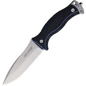 Smith & Wesson 1122582 M&P Officer Satin Fixed Blade Knife Black/Blue Handles