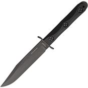 Ek 45 Model 5 Bowie Black Fixed Blade Knife Black Handles