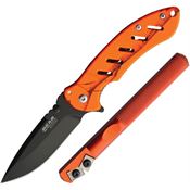Bear & Son 71819 Framelock Knife/Edgemate Combo Orange Handles