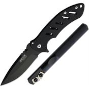 Bear & Son 71825 Framelock Knife/Edgemate Combo Black Handles