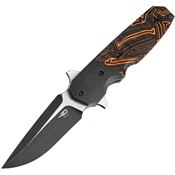 Bestech T2007B Freefall Linerlock Knife Black/Orange G10 Handles