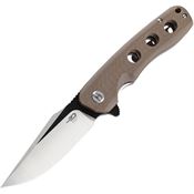 Bestech G33D1 Arctic Linerlock Knife Brown G10 Handles