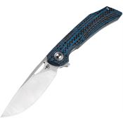 Bestech L01B Falko Linerlock Knife Blue G10/Carbon Fiber Handles