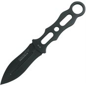 Black Fox 720 One-piece Black Fixed Blade Throwing Knife Skeletonized Handles