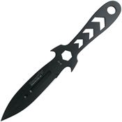 Black Fox 722 One-piece Black Fixed Blade Throwing Knife Black Handles