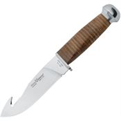 Fox 62113 European Hunter Satin Fixed Blade Knife Brown Handles