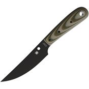 Spyderco FB46GPODBK Bow River Black Fixed Blade Knife Tan and OD Green Handles