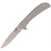 Al Mar K4116 Ultralight Titanium Framelock Knife Gray Handles